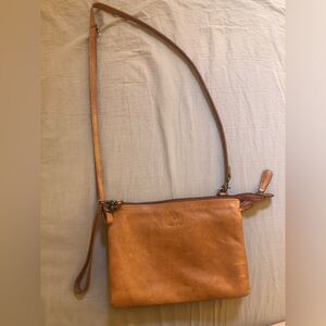 Chic Brown Leather Crossbody Bag